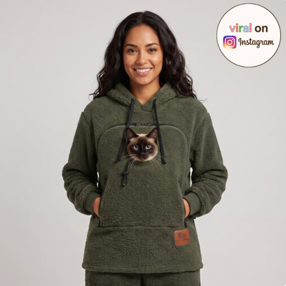 Kittyhug sudadera con capucha y portamascotas