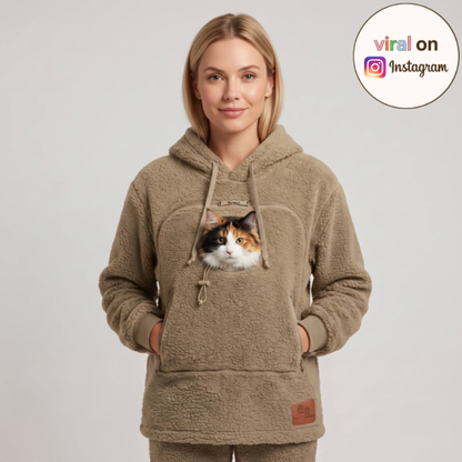 Kittyhug sudadera con capucha y portamascotas